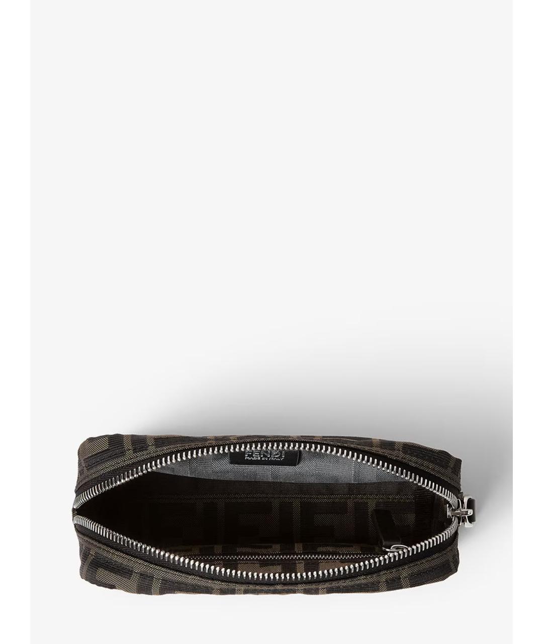 FENDI Коричневая синтетическая барсетка, фото 2