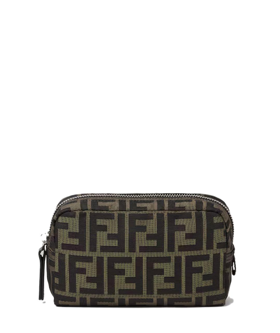 FENDI Коричневая синтетическая барсетка, фото 1