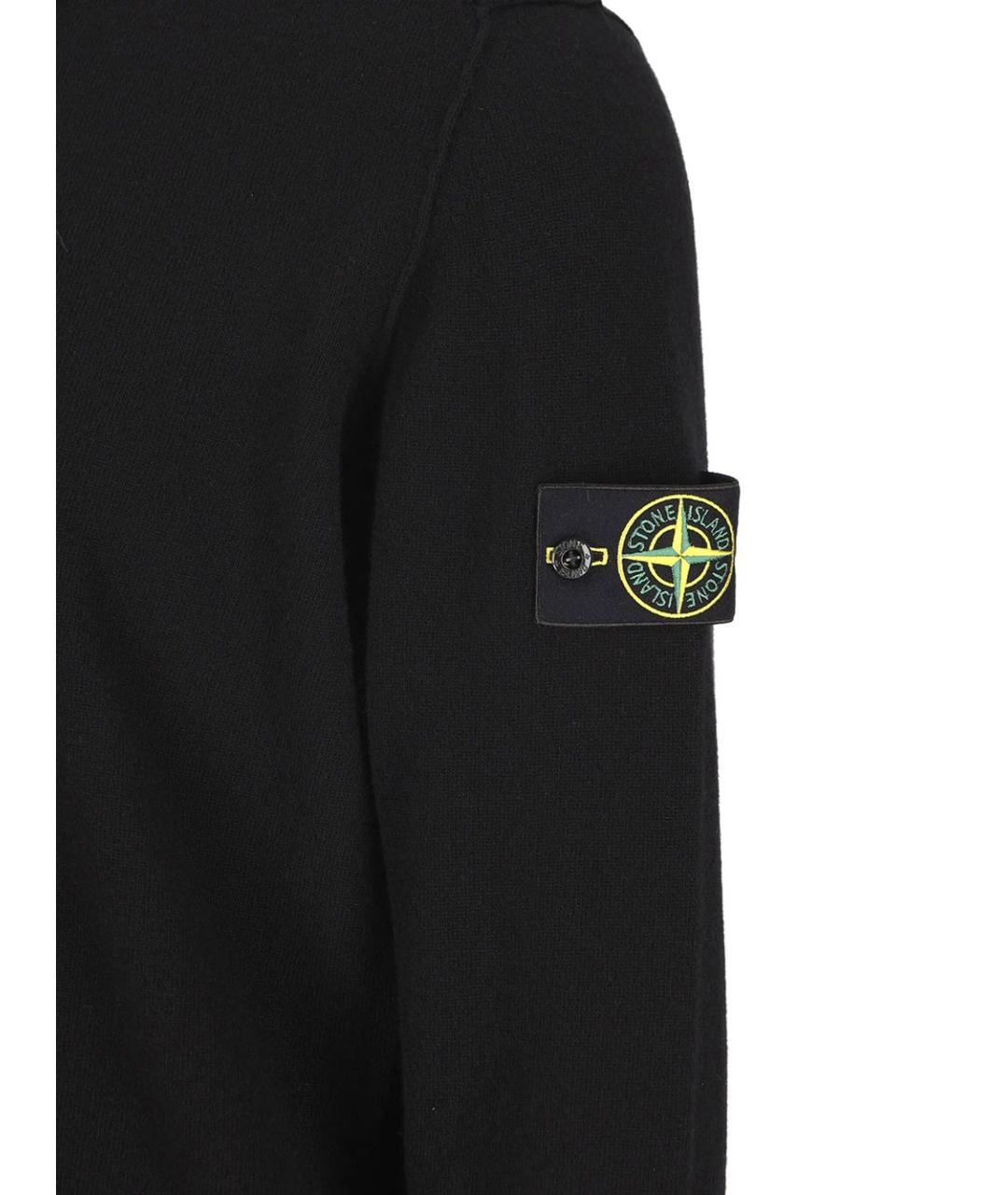STONE ISLAND Черный шерстяной джемпер / свитер, фото 4