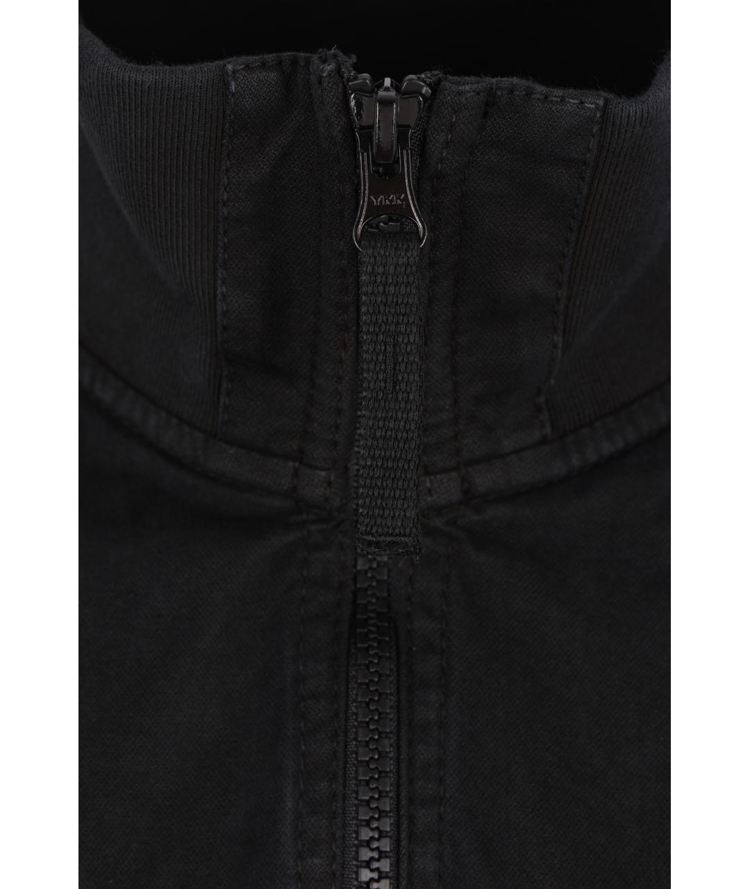 STONE ISLAND Черная хлопковая куртка, фото 3