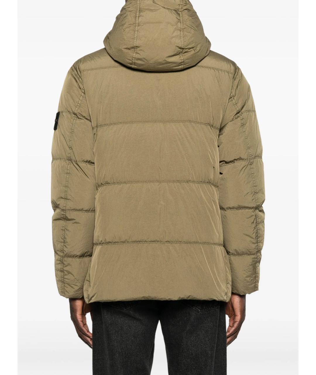 STONE ISLAND Зеленая полиамидовая куртка, фото 4