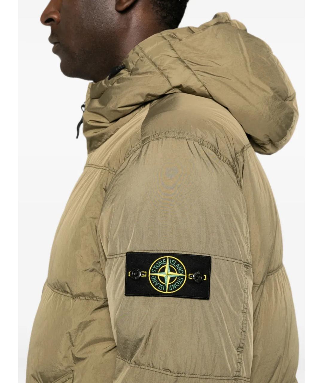 STONE ISLAND Зеленая полиамидовая куртка, фото 5