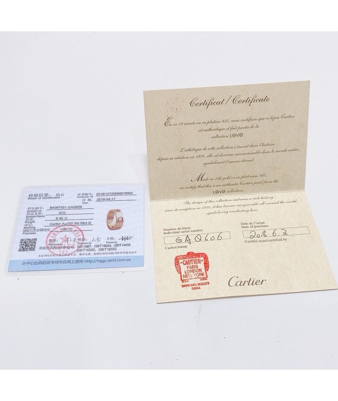 CARTIER Золотое кольцо из розового золота, фото 4