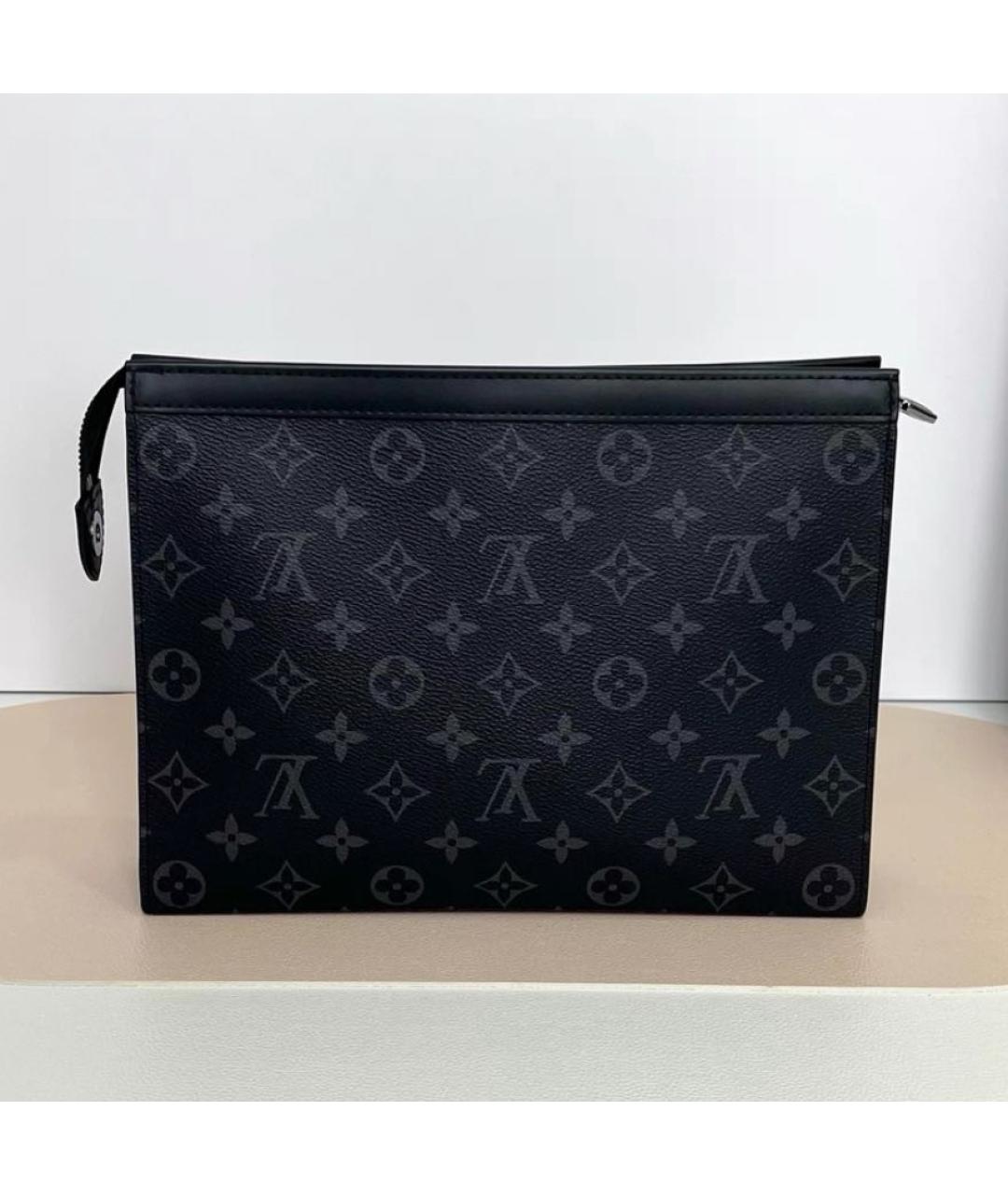 LOUIS VUITTON Черная папка для документов из канвы, фото 2