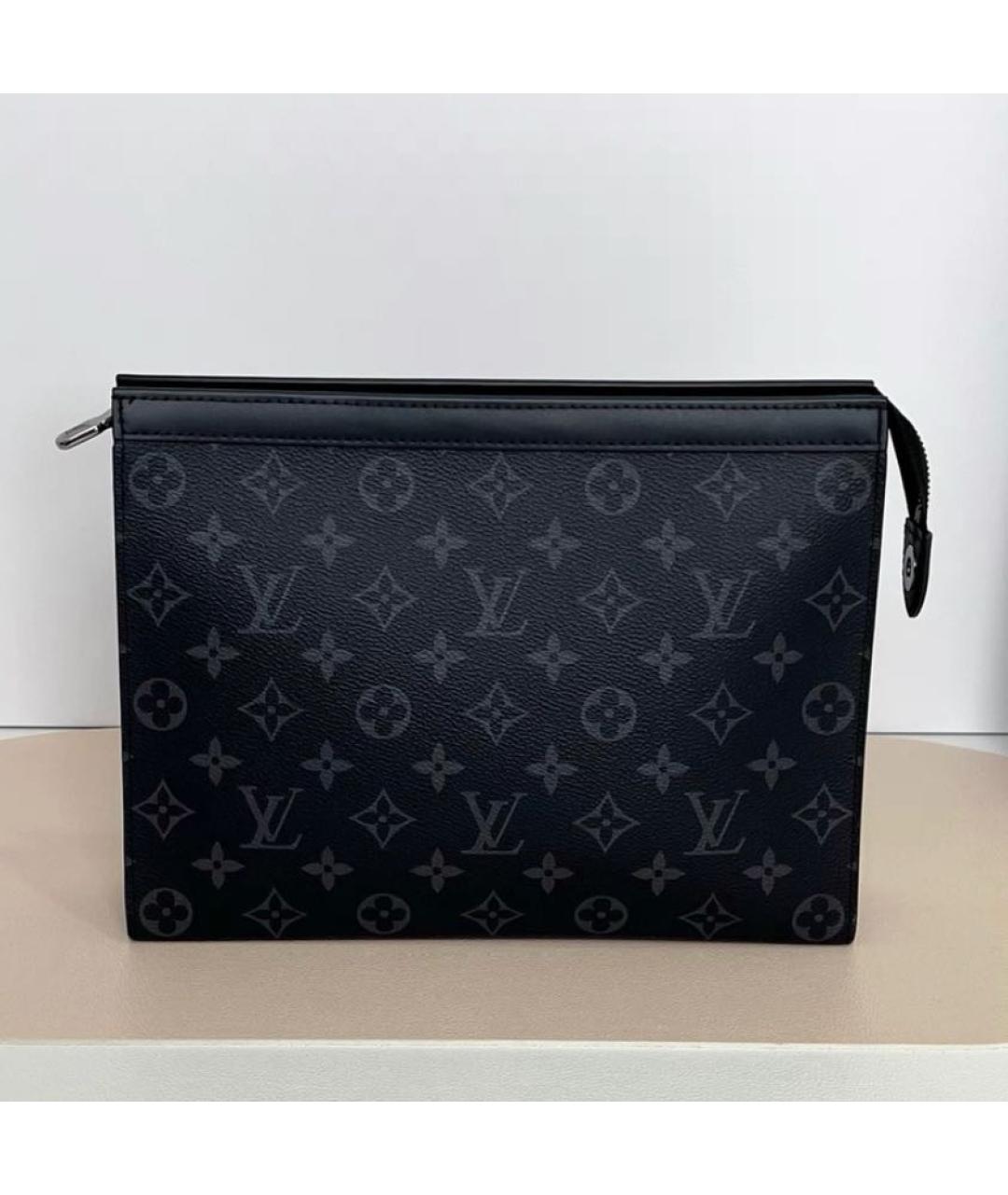 LOUIS VUITTON Черная папка для документов из канвы, фото 3