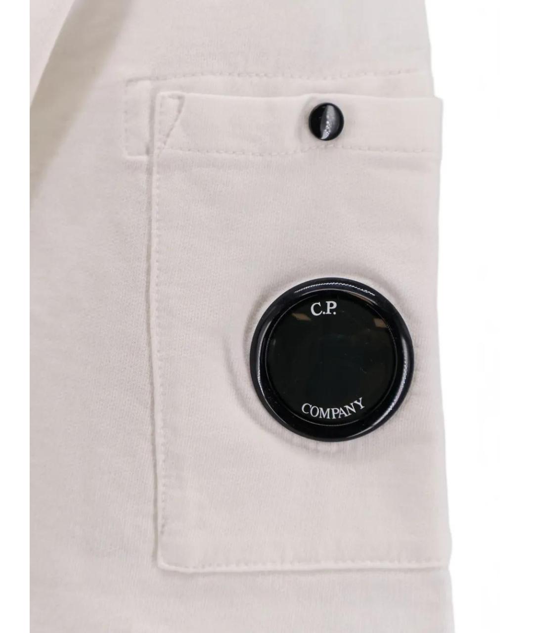 CP COMPANY Белая хлопковая футболка, фото 3