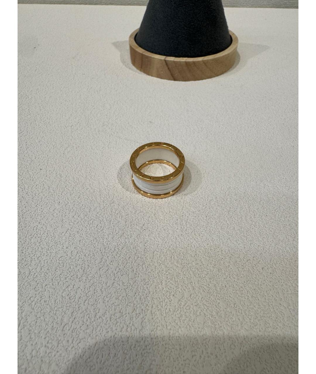 BVLGARI Белое кольцо из розового золота, фото 4
