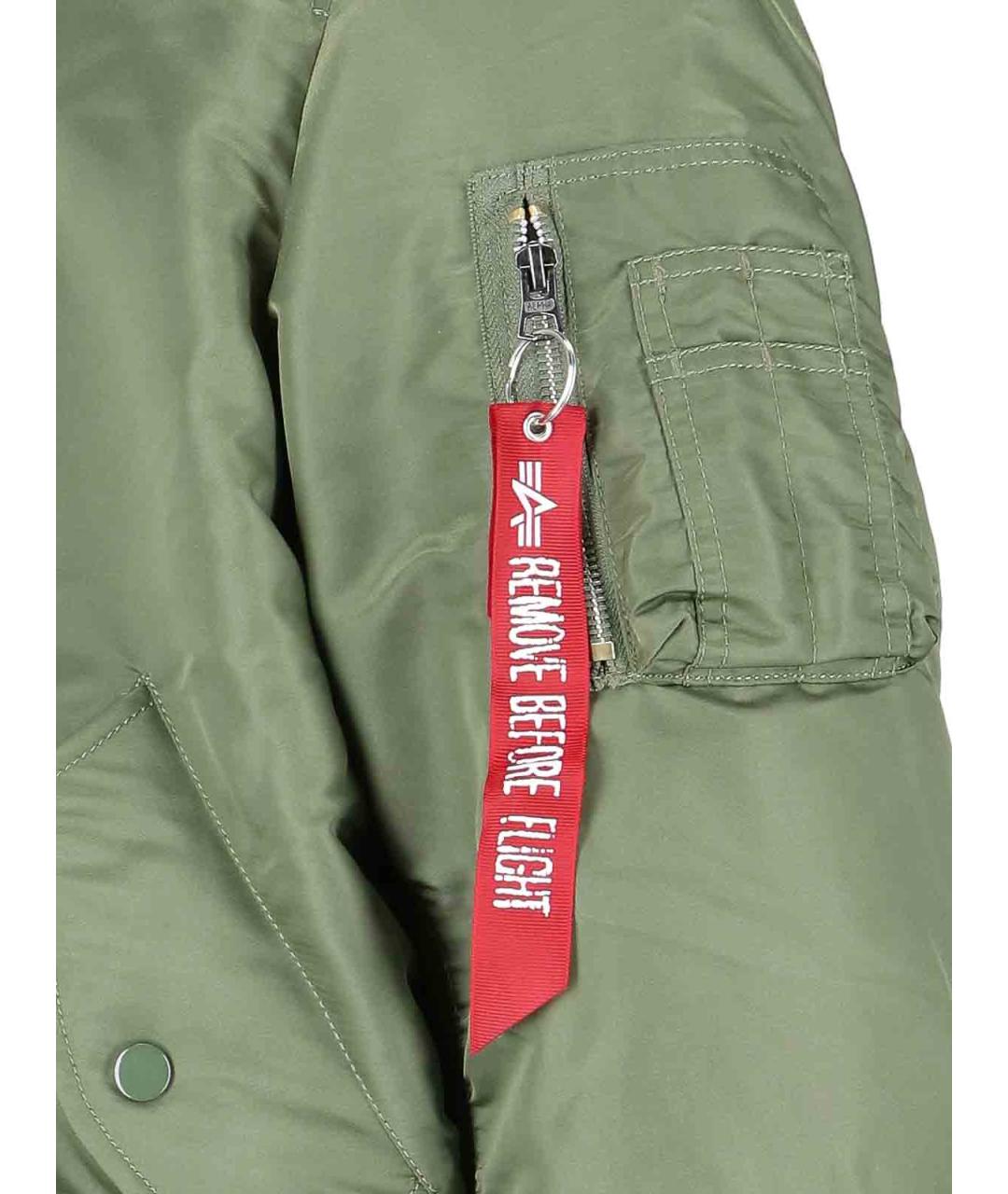 ALPHA INDUSTRIES Зеленая полиамидовая куртка, фото 6