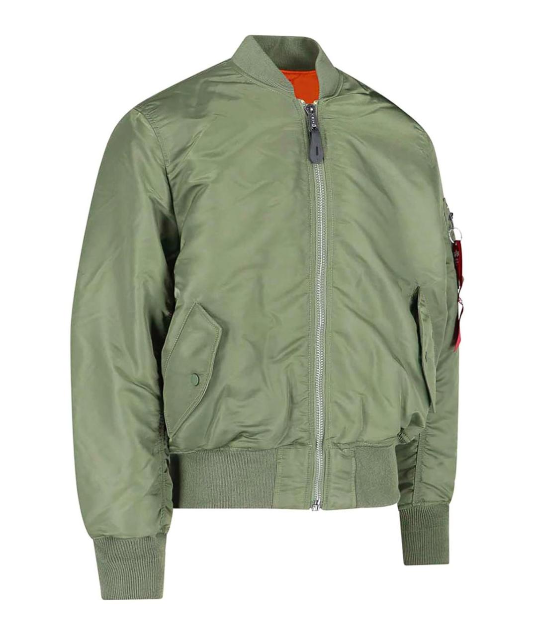 ALPHA INDUSTRIES Зеленая полиамидовая куртка, фото 3