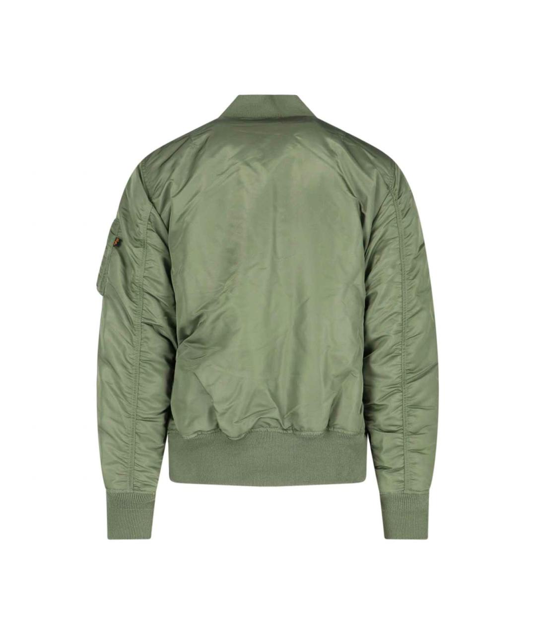 ALPHA INDUSTRIES Зеленая полиамидовая куртка, фото 4