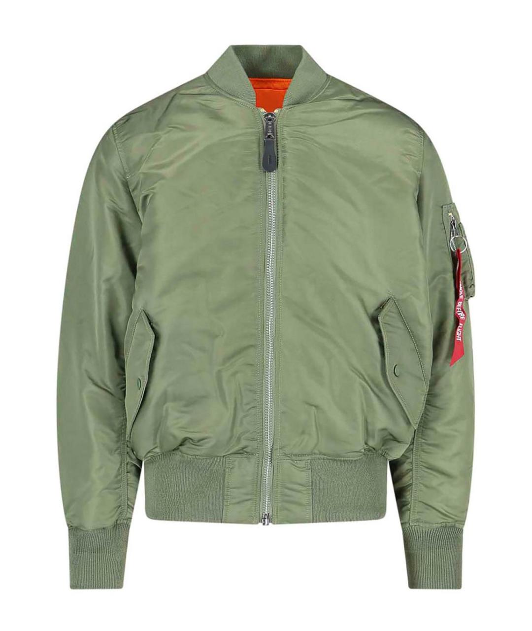 ALPHA INDUSTRIES Зеленая полиамидовая куртка, фото 1