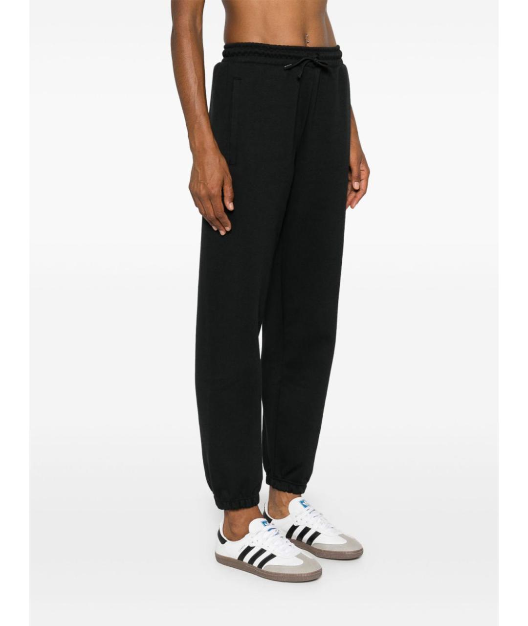 ADIDAS BY STELLA MCCARTNEY Черные хлопковые прямые брюки, фото 4