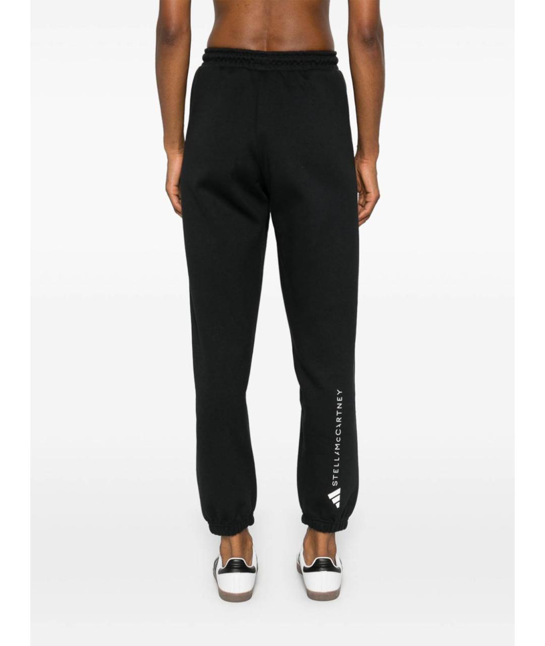 ADIDAS BY STELLA MCCARTNEY Черные хлопковые прямые брюки, фото 2