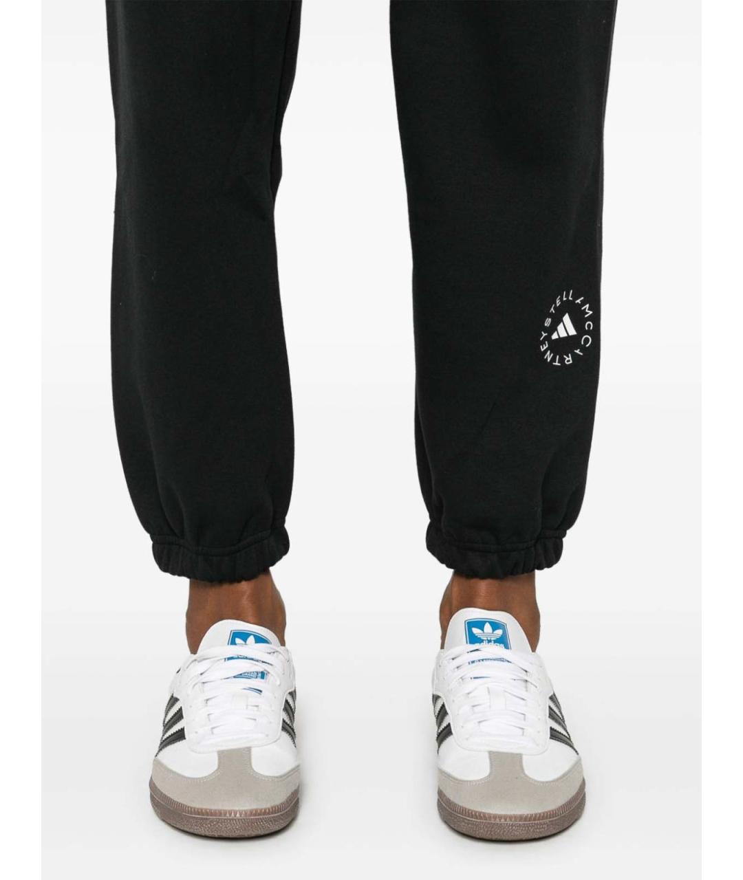 ADIDAS BY STELLA MCCARTNEY Черные хлопковые прямые брюки, фото 3