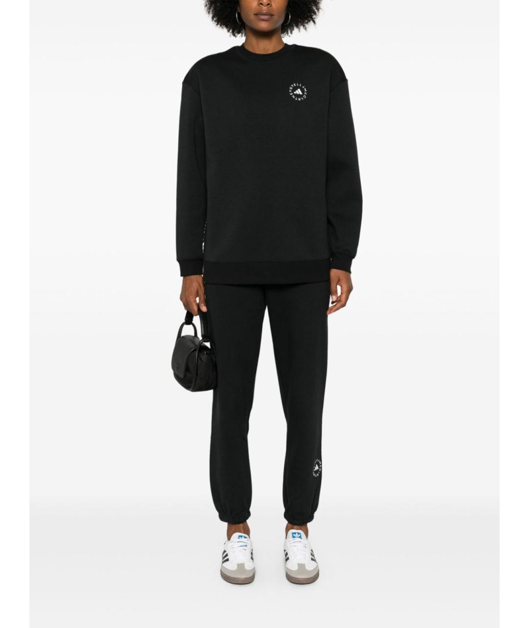 ADIDAS BY STELLA MCCARTNEY Черные хлопковые прямые брюки, фото 5