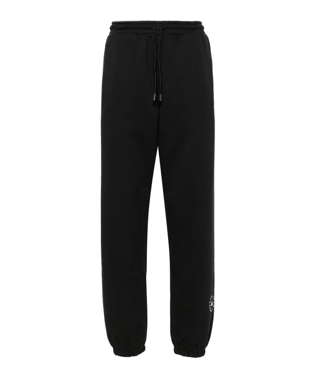 ADIDAS BY STELLA MCCARTNEY Черные хлопковые прямые брюки, фото 1