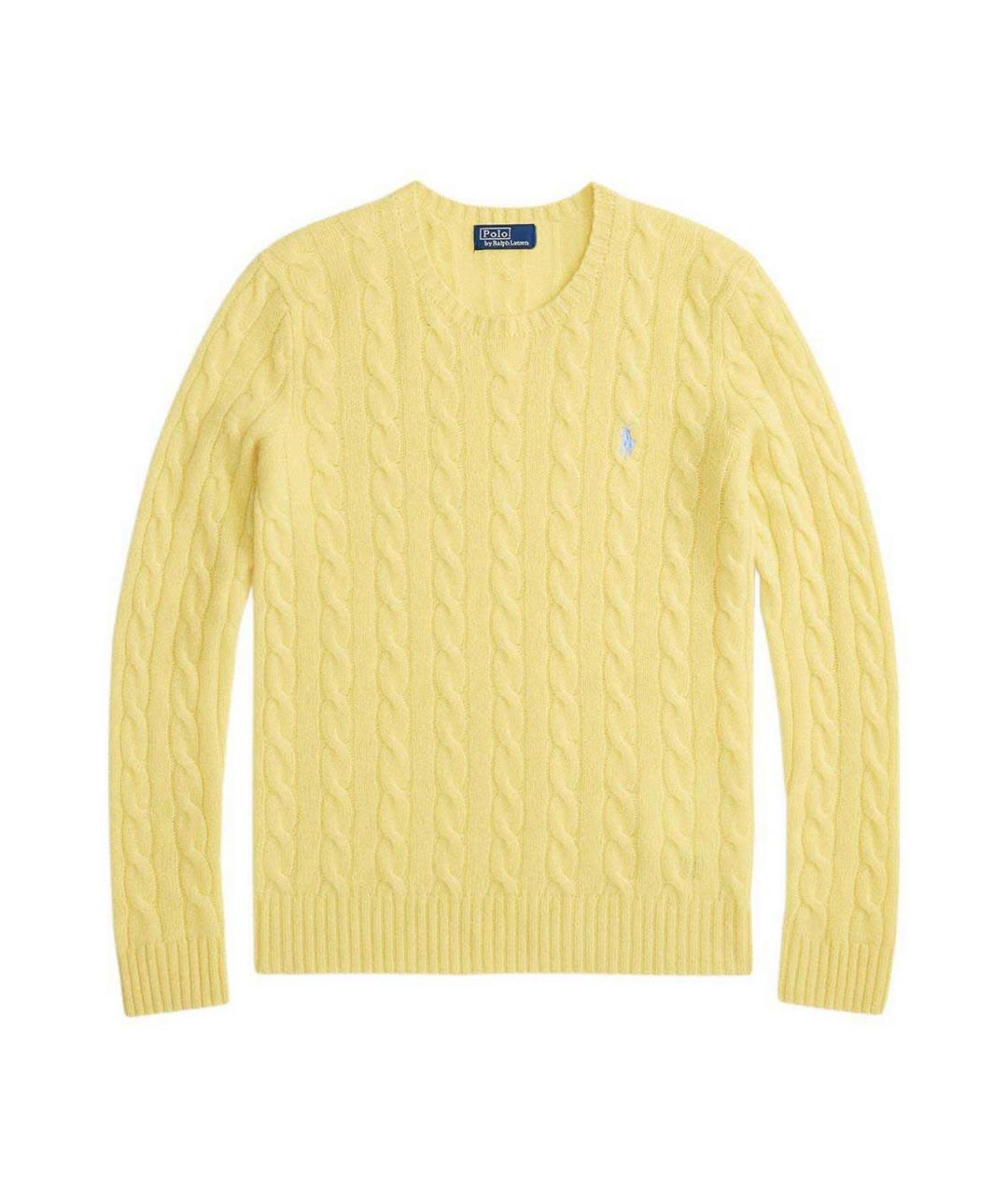 POLO RALPH LAUREN Желтый кашемировый джемпер / свитер, фото 1