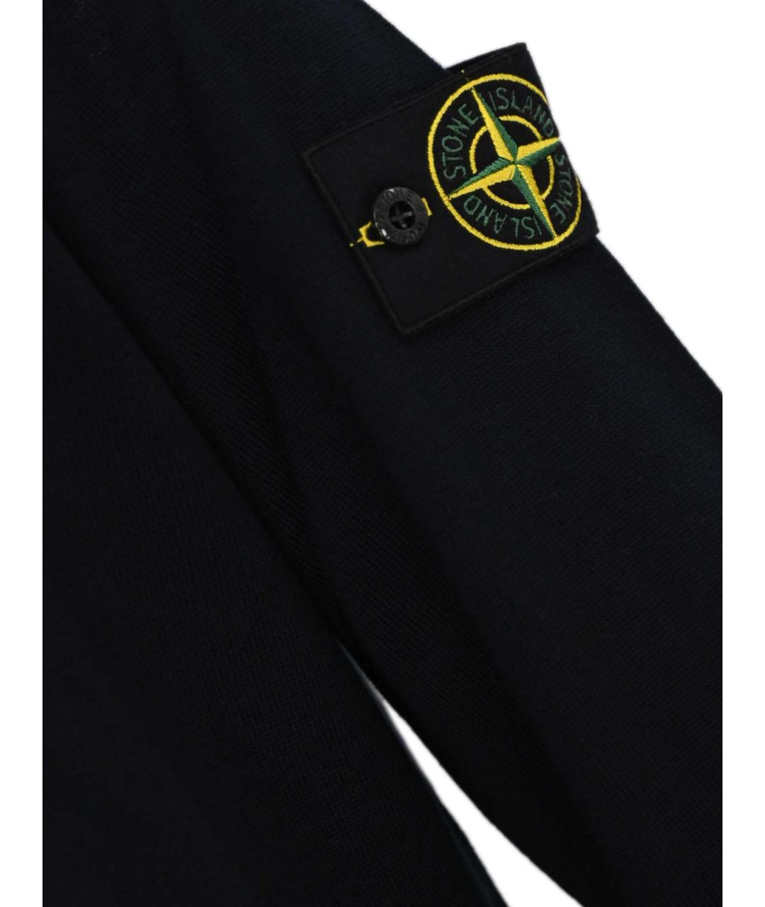 STONE ISLAND Черный шерстяной джемпер / свитер, фото 3