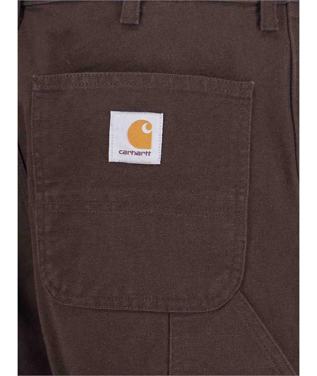 CARHARTT Коричневые хлопковые прямые джинсы, фото 4