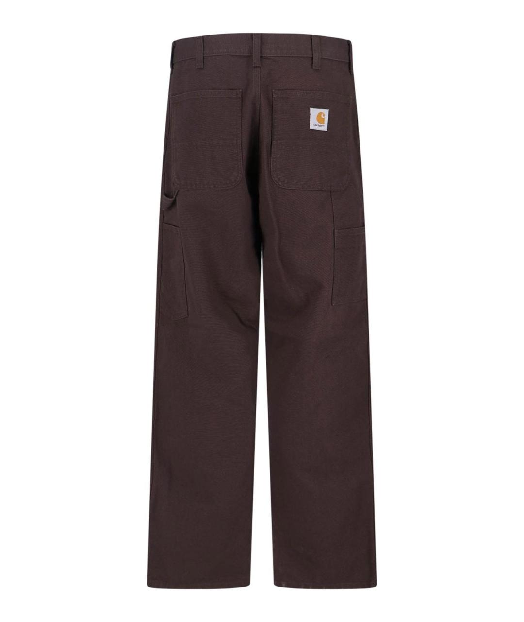 CARHARTT Коричневые хлопковые прямые джинсы, фото 2