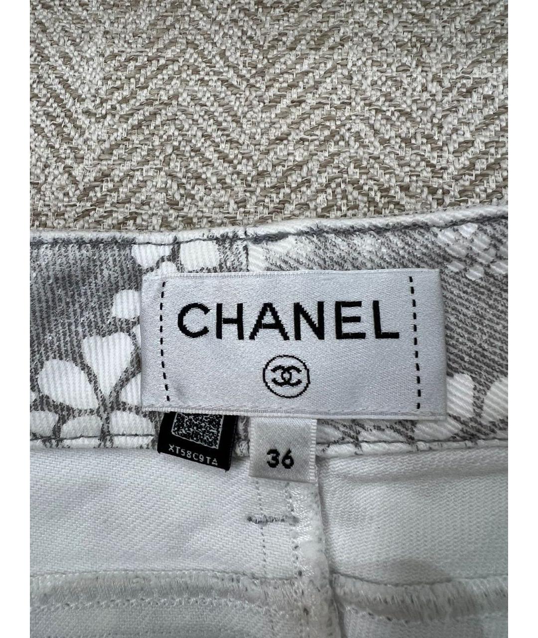 CHANEL Серые хлопковые джинсы клеш, фото 6
