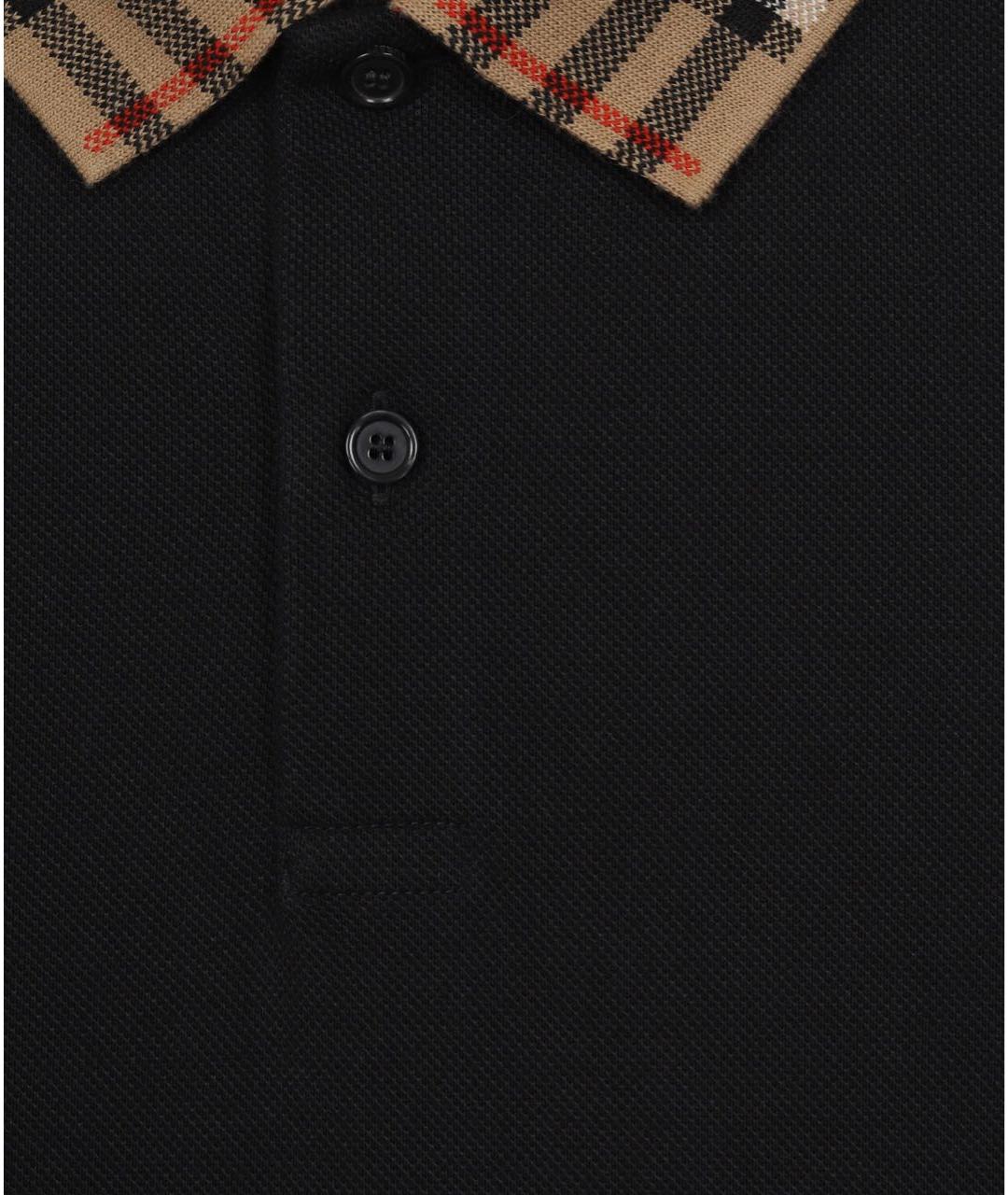 BURBERRY Черная хлопковая детская футболка, фото 3