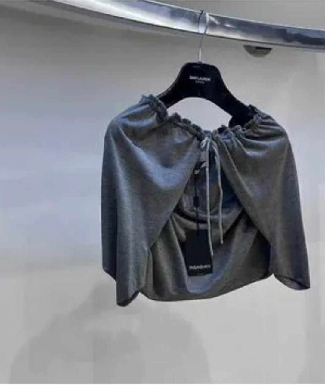 SAINT LAURENT Серая футболка, фото 3