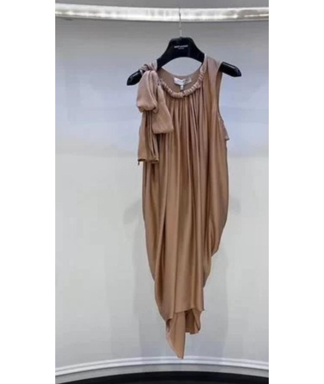 SAINT LAURENT Коричневое коктейльное платье, фото 3