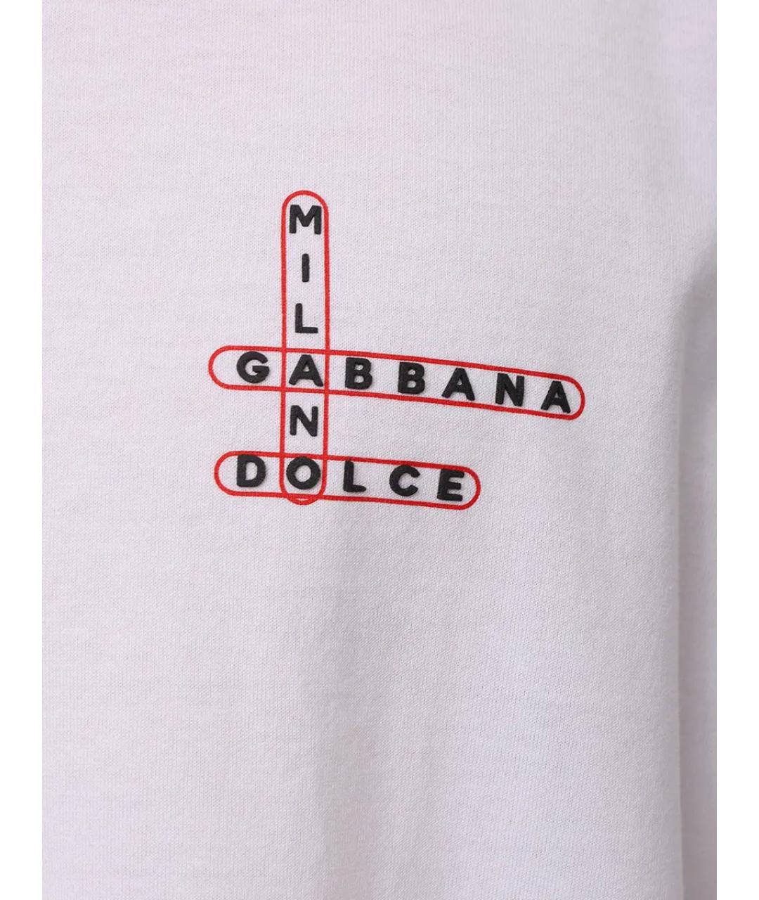 DOLCE&GABBANA Белая хлопковая футболка, фото 6