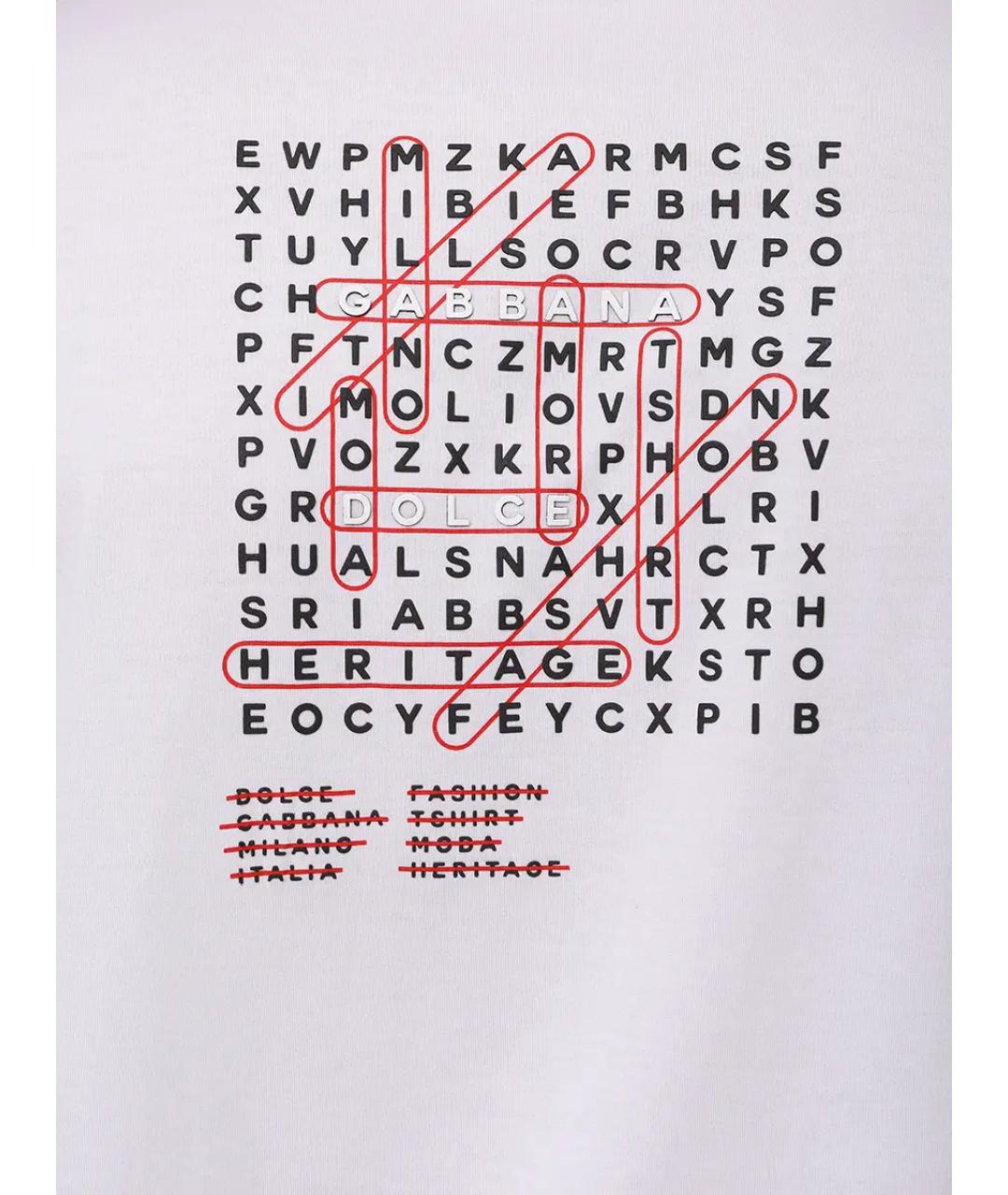 DOLCE&GABBANA Белая хлопковая футболка, фото 5