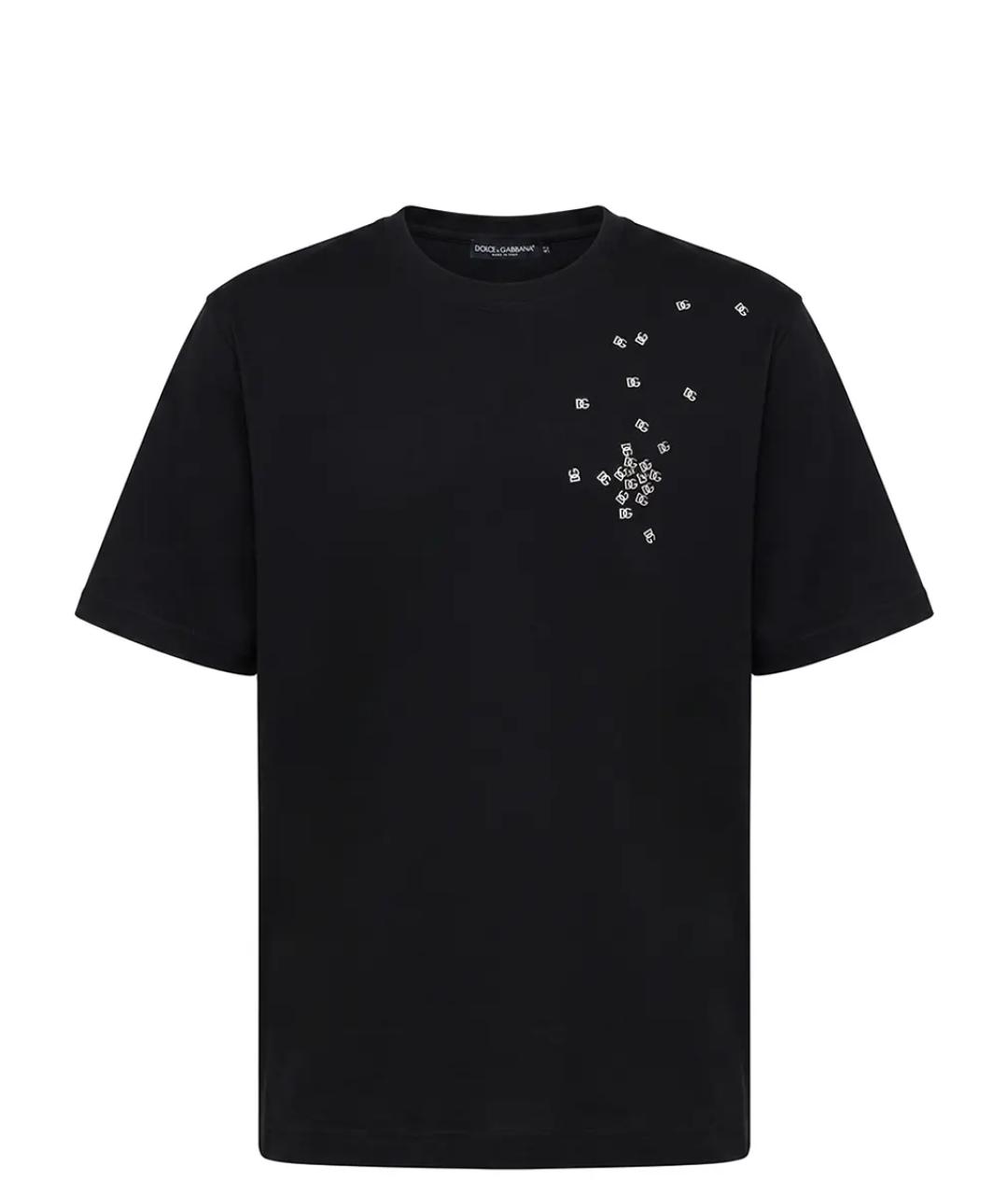 DOLCE&GABBANA Черная хлопковая футболка, фото 1