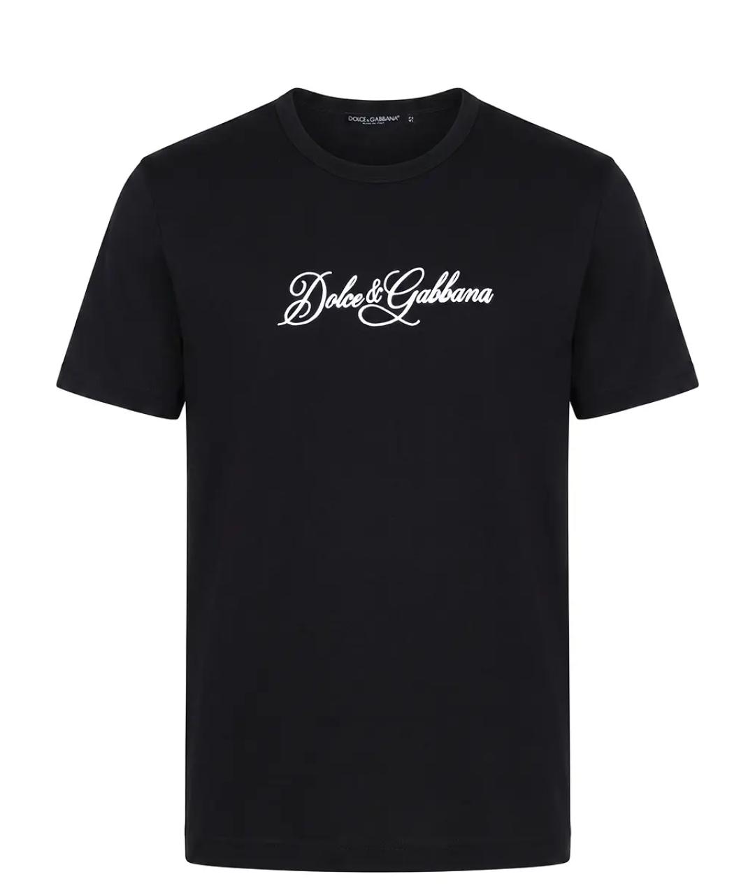 DOLCE&GABBANA Черная хлопковая футболка, фото 1