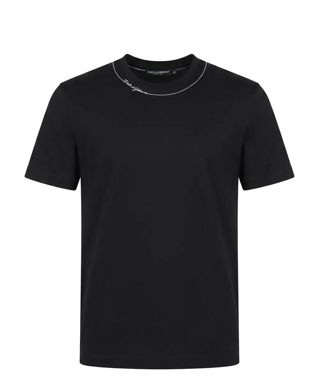 DOLCE&GABBANA Черная хлопковая футболка, фото 1