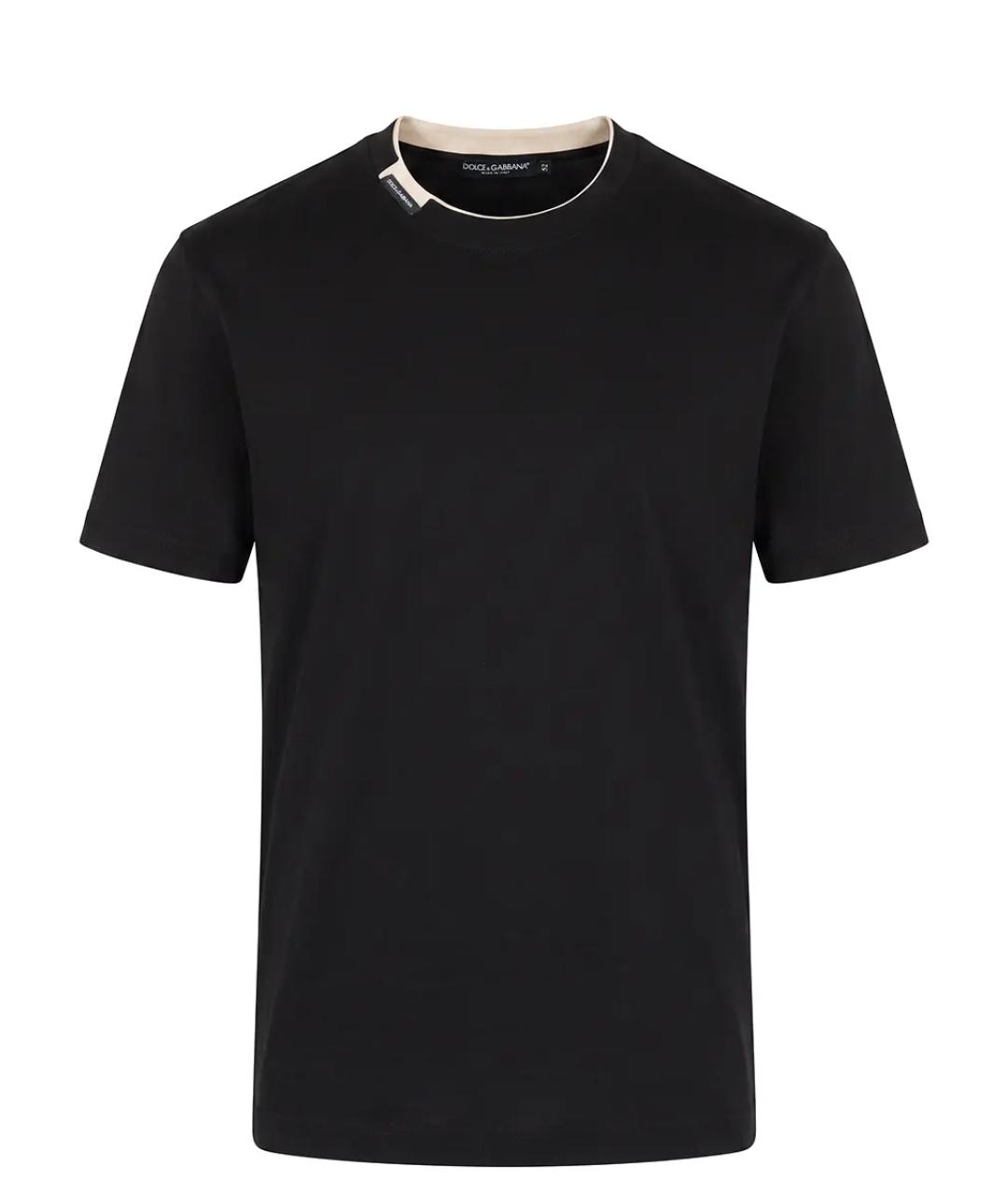 DOLCE&GABBANA Черная хлопковая футболка, фото 1