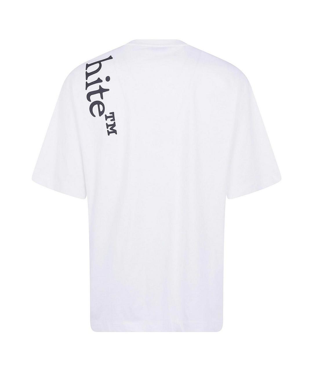 OFF-WHITE Белая хлопковая футболка, фото 2