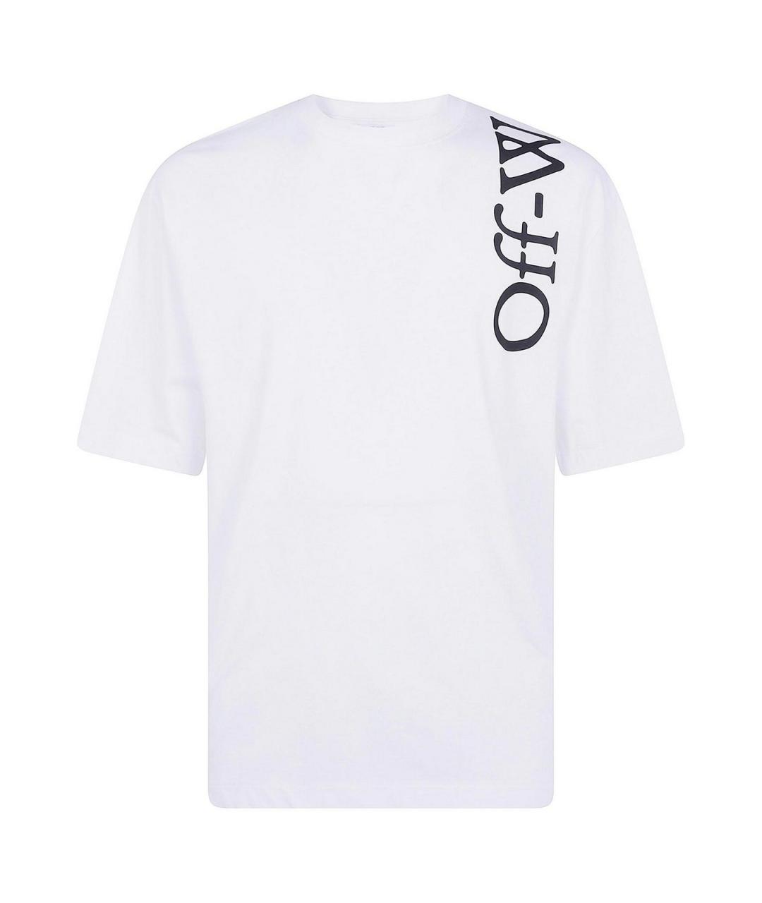 OFF-WHITE Белая хлопковая футболка, фото 1