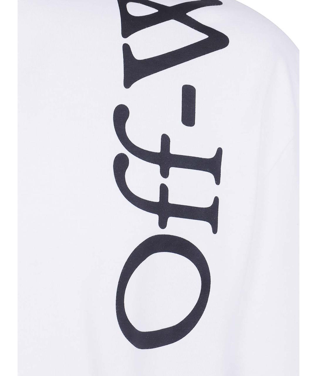 OFF-WHITE Белая хлопковая футболка, фото 3