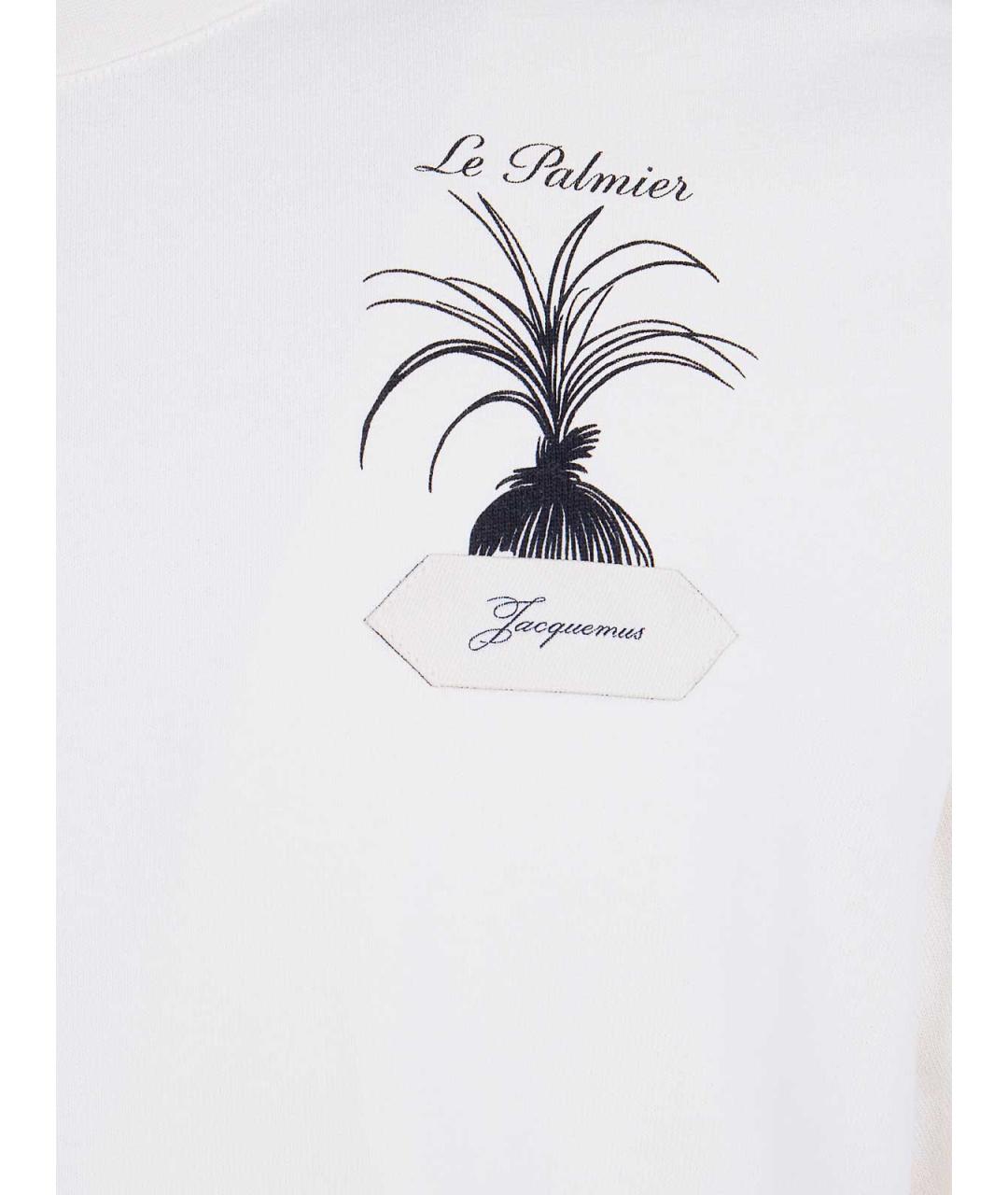 JACQUEMUS Белая хлопковая футболка, фото 3