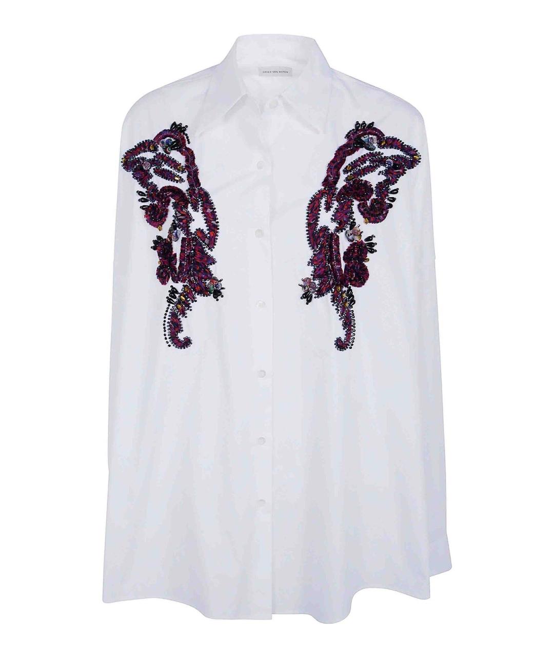 DRIES VAN NOTEN Белая хлопковая рубашка, фото 1