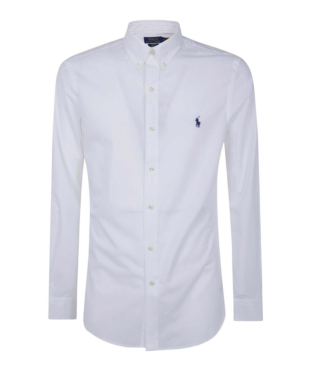 POLO RALPH LAUREN Белая хлопковая классическая рубашка, фото 1