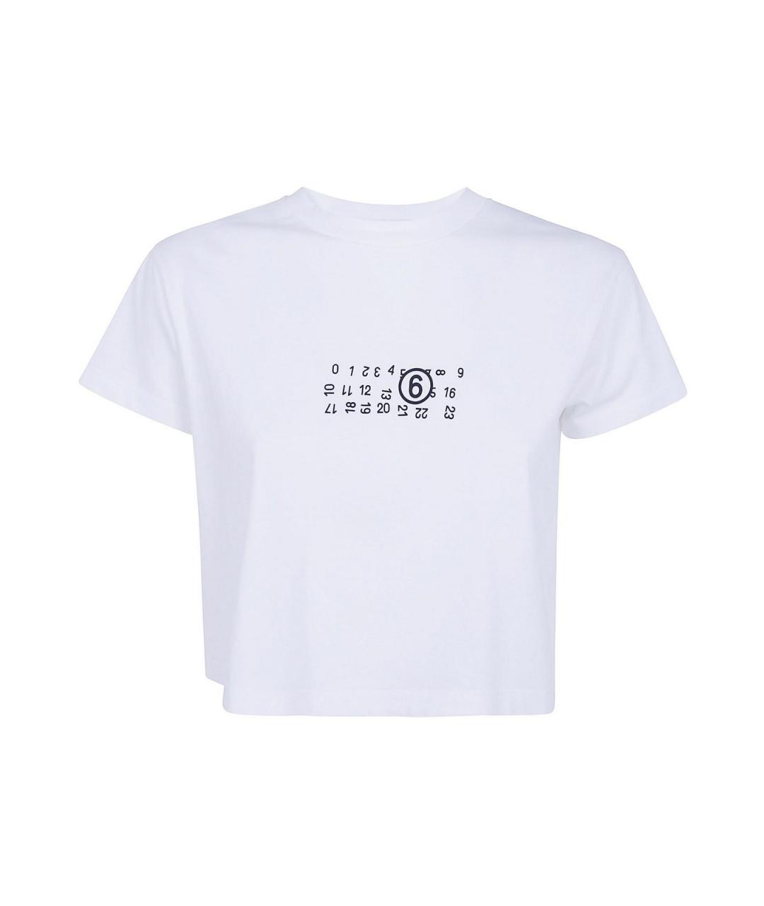 MM6 MAISON MARGIELA Белая хлопковая футболка, фото 1