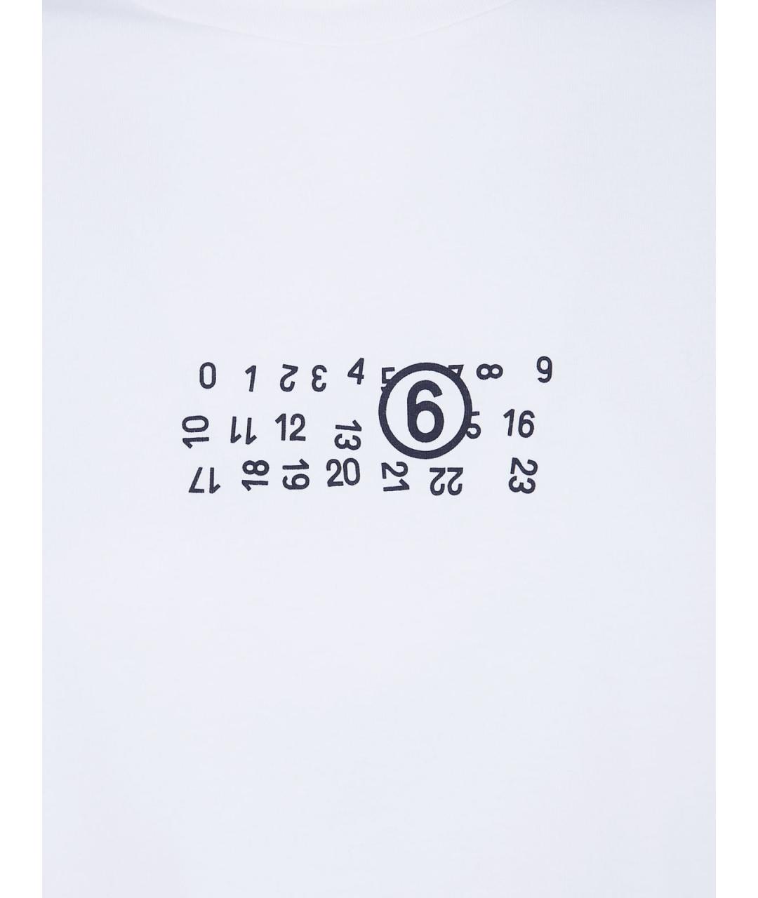 MM6 MAISON MARGIELA Белая хлопковая футболка, фото 3