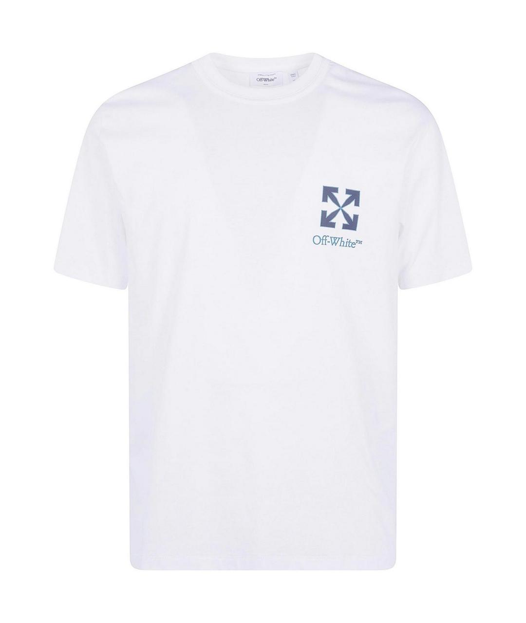 OFF-WHITE Белая хлопковая футболка, фото 1