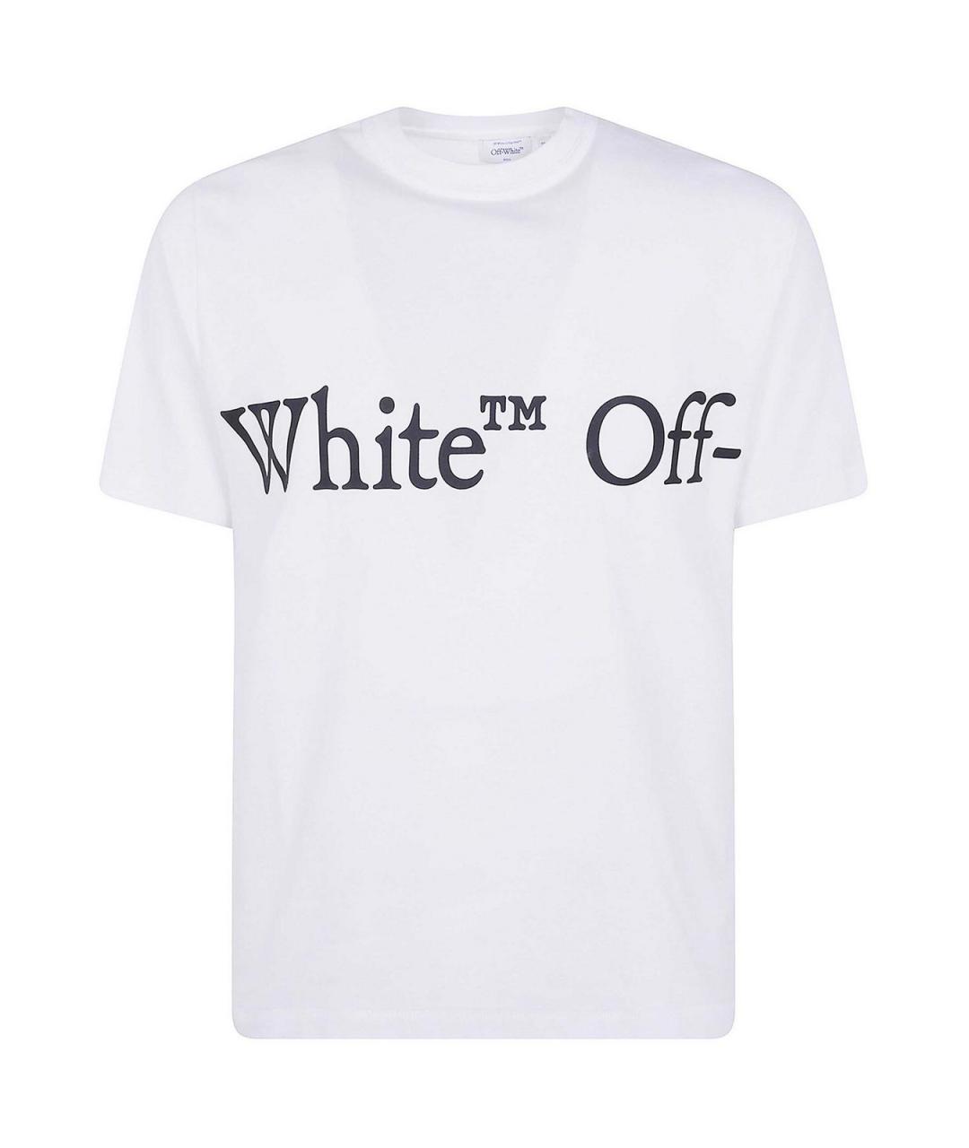 OFF-WHITE Белая хлопковая футболка, фото 1