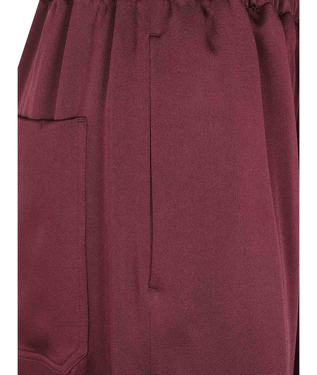 ANN DEMEULEMEESTER Красные вискозные брюки широкие, фото 3