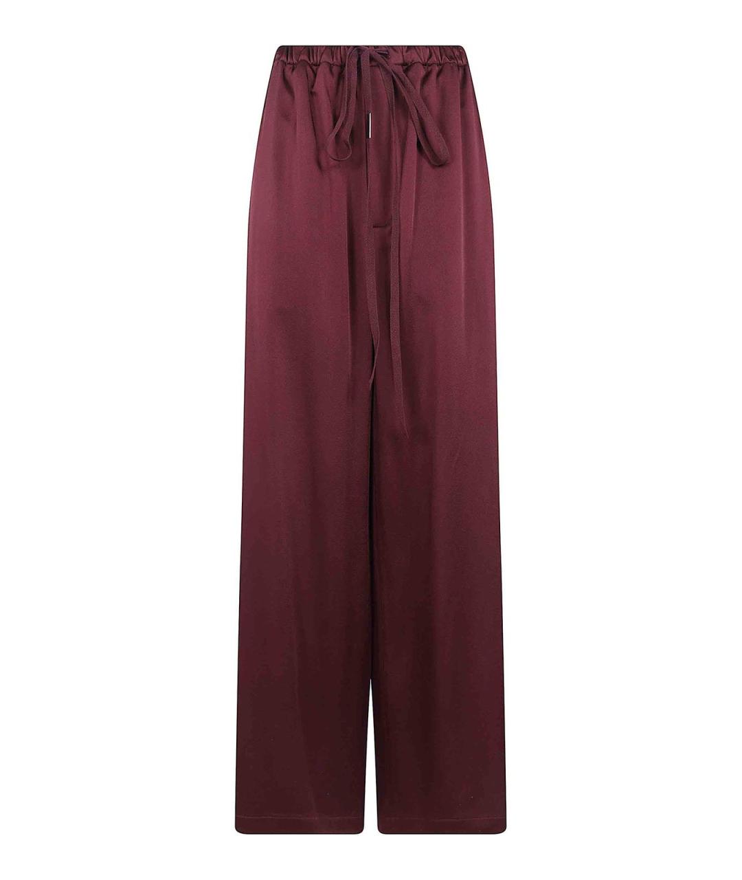 ANN DEMEULEMEESTER Красные вискозные брюки широкие, фото 1
