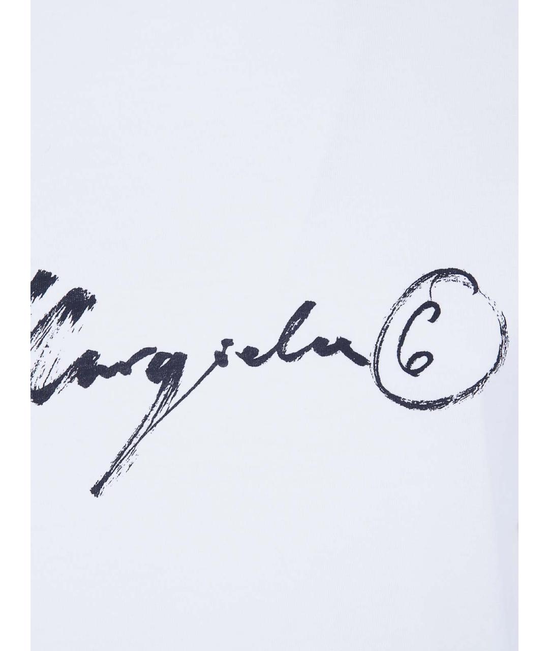 MM6 MAISON MARGIELA Белая хлопковая футболка, фото 3