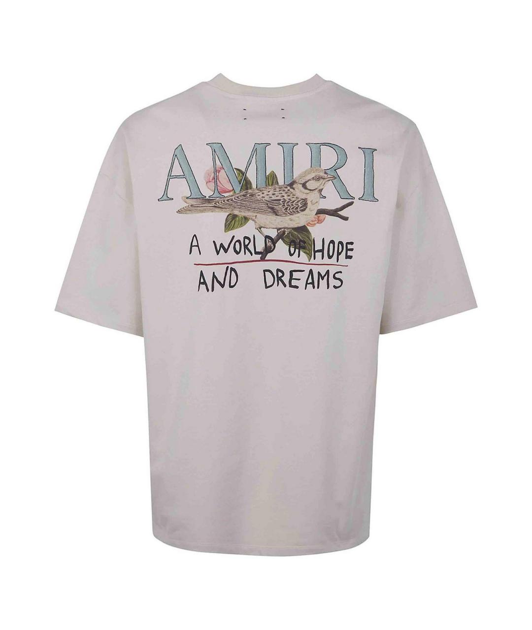 AMIRI Белая хлопковая футболка, фото 2