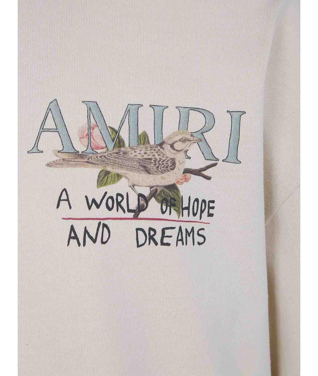 AMIRI Белая хлопковая футболка, фото 3