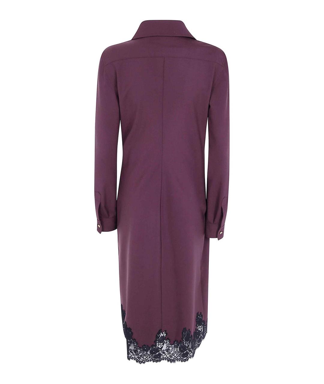 ALBERTA FERRETTI Красное шерстяное повседневное платье, фото 2